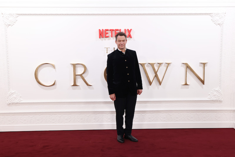Dominic West attends The Crown finale celebration at The Royal Festival Hall.