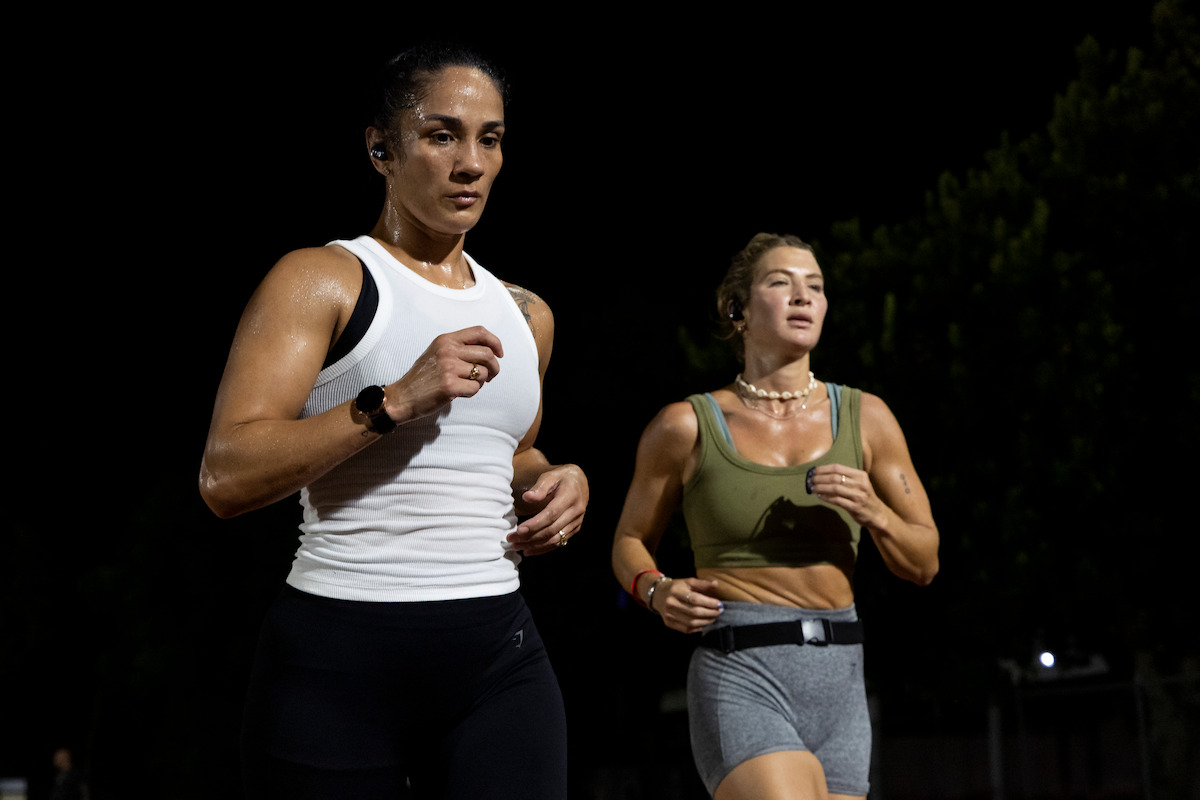 Amanda Serrano running outside.