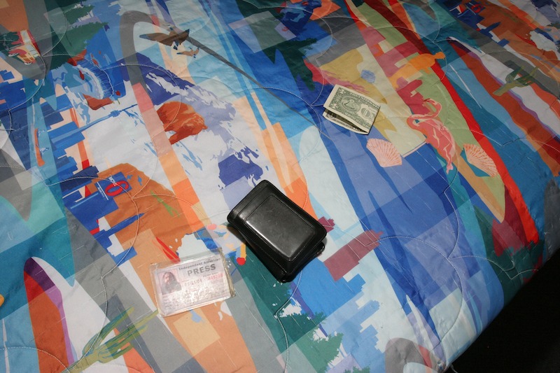 Buffalo Jim’s wallet, ID, and a single dollar bill were found by police on the unoccupied bed next to his body. - ‘Unsolved Mysteries’ Volume 3 Bonus Material - Photos of the Scene