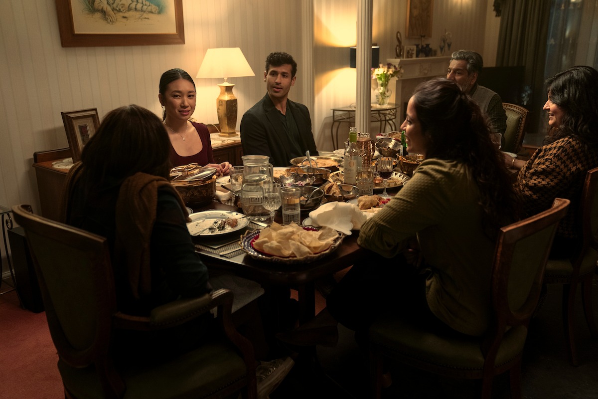 Jess Hong as Jin Cheng and Saamer Usmani as Raj Varma in ‘3 Body Problem’