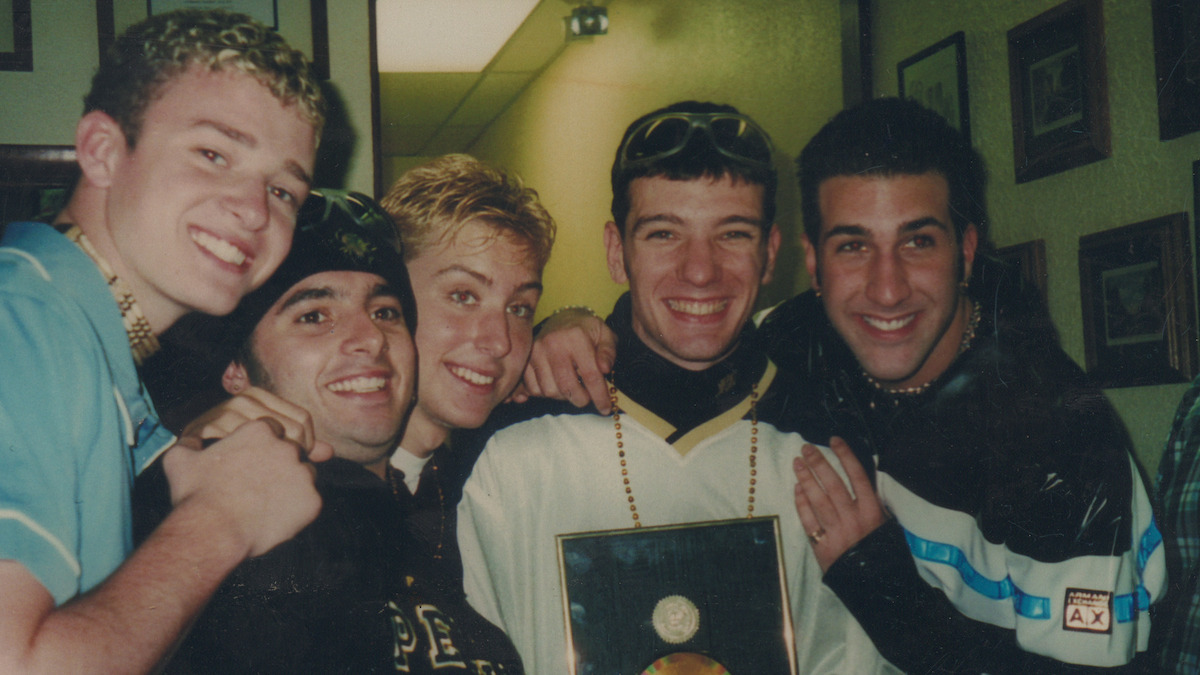 Members of *NSYNC gathered for a photo.