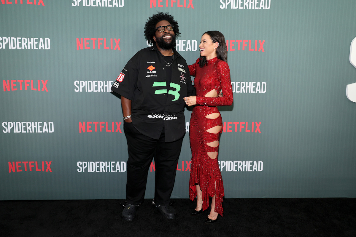 Questlove, Jurnee Smollett - Spiderhead red carpet interview 