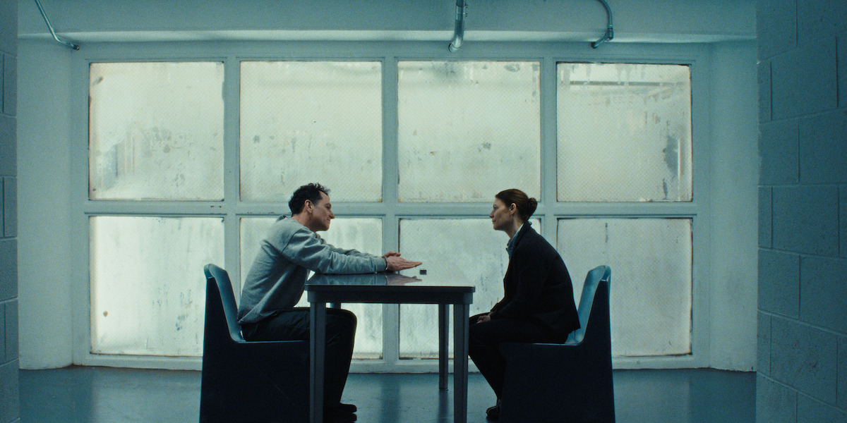 A still image of Matthew Rhys and Claire Danes in The Beast in Me.