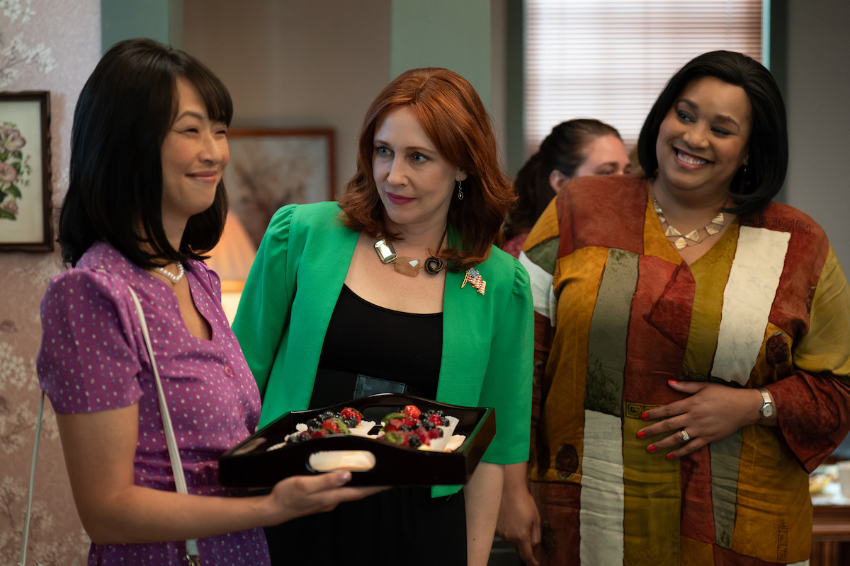 Joy Osmanski as Setsuko McAffey and Vera Farmiga as Barb Cope in ‘Boots’