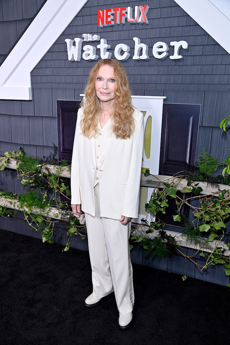 Mia Farrow looked elegant in head-to-toe ivory. - ‘The Watcher’ Red Carpet Photos
