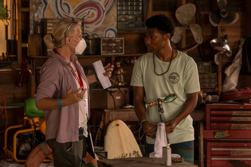 Jonathan Daviss as Pope in Outer Banks Season 2 Behind-the-Scenes Photo Gallery