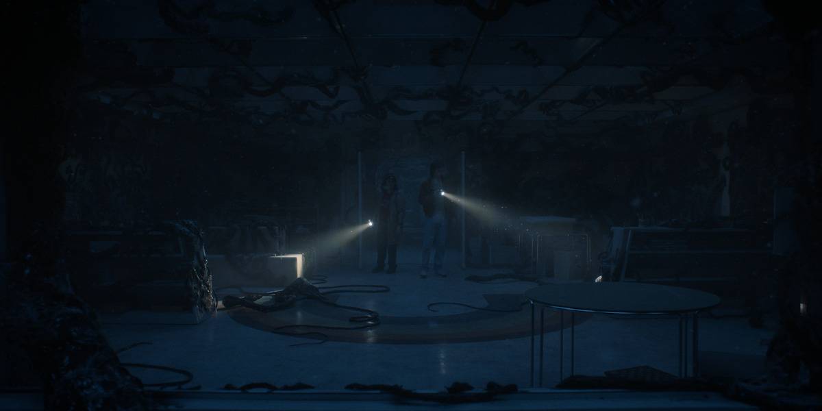 Gaten Matarazzo as Dustin Henderson and Joe Keery as Steve Harrington in ‘Stranger Things 5’