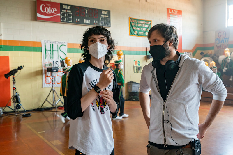 Wolfhard (left) and co-creator Ross Duffer - 68 Behind-the-Scenes pics from ‘Stranger Things’ Season 4 You Have to See Slideshow
