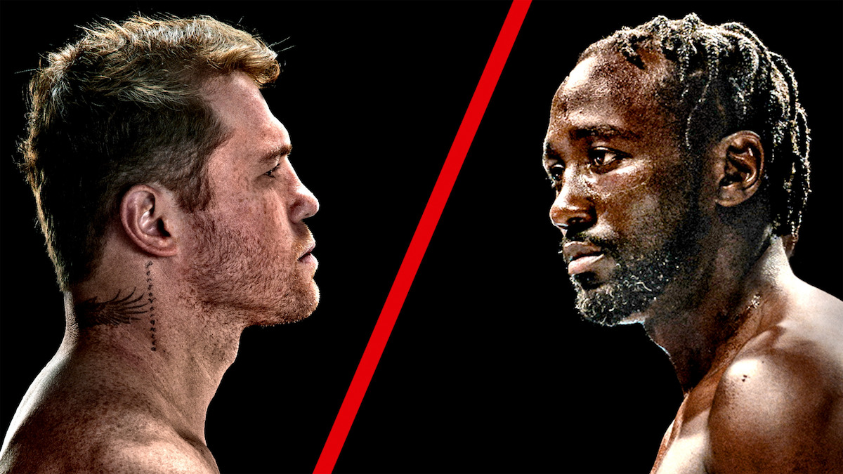  Terence Crawford and Canelo Alvarez facing off