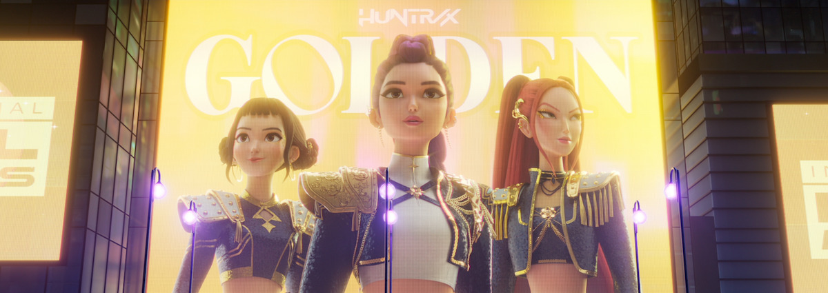 A billboard for “Golden” in ‘KPop Demon Hunters’