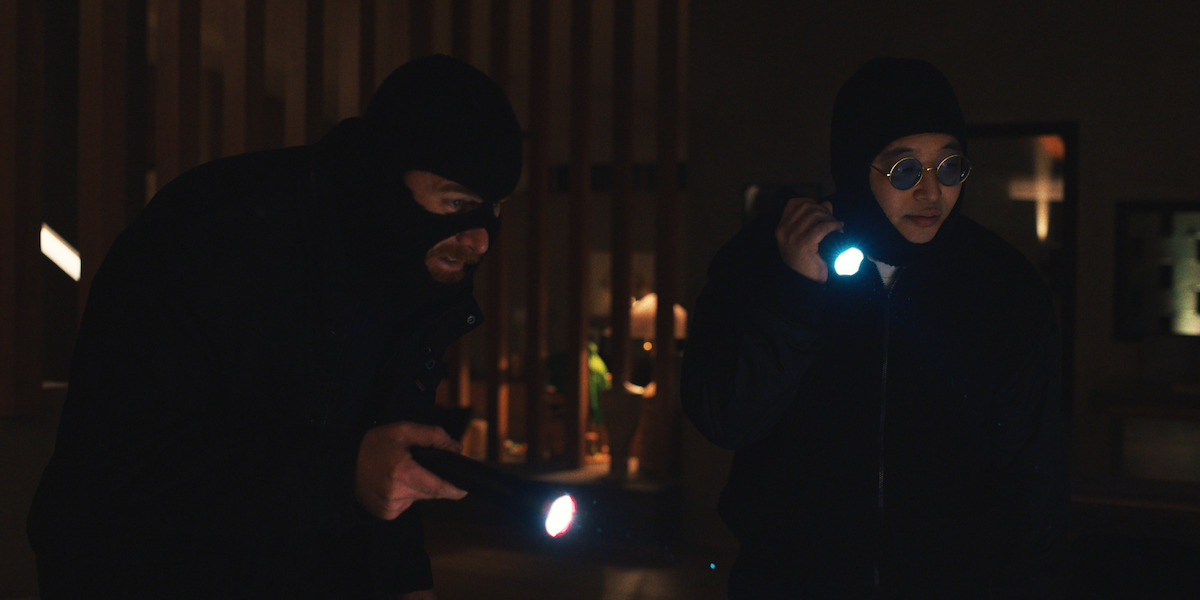 Andrew Santino as Michael and Rek Lee as Bobby in BEEF Season 1.