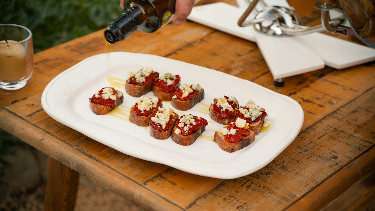 Blue Cheese & Piquillo Pepper Toasts