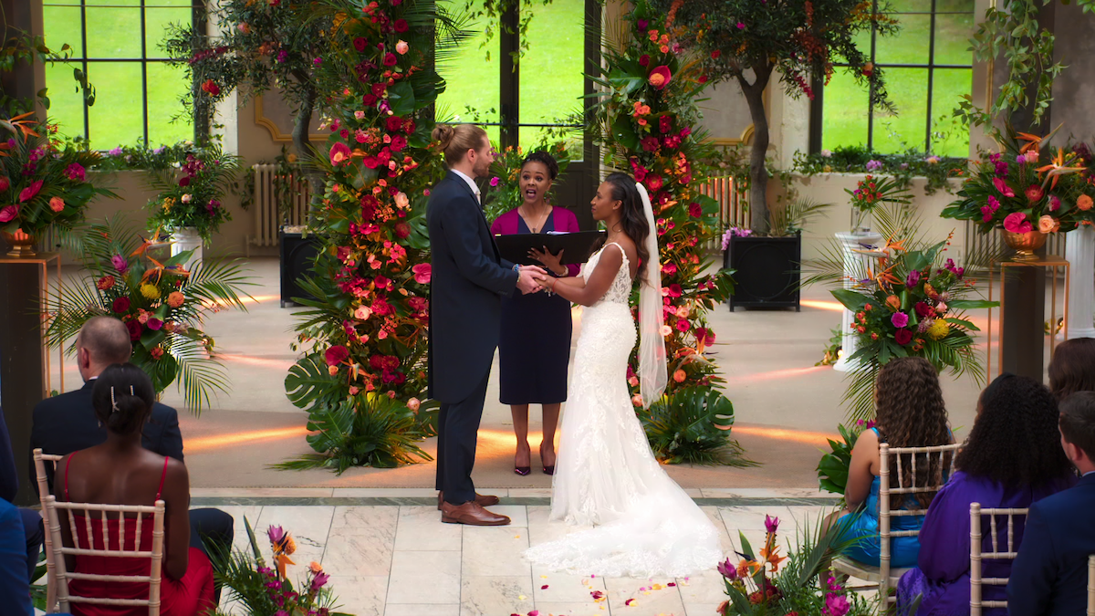 Nicole and Benaiah at the altar.