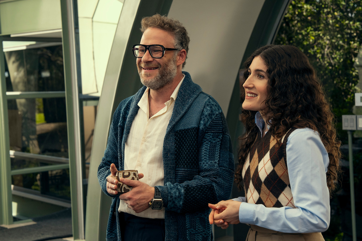 Seth Rogen as Rabbi Neil, Kate Berlant as Cami in ‘Nobody Wants This’ Season 2
