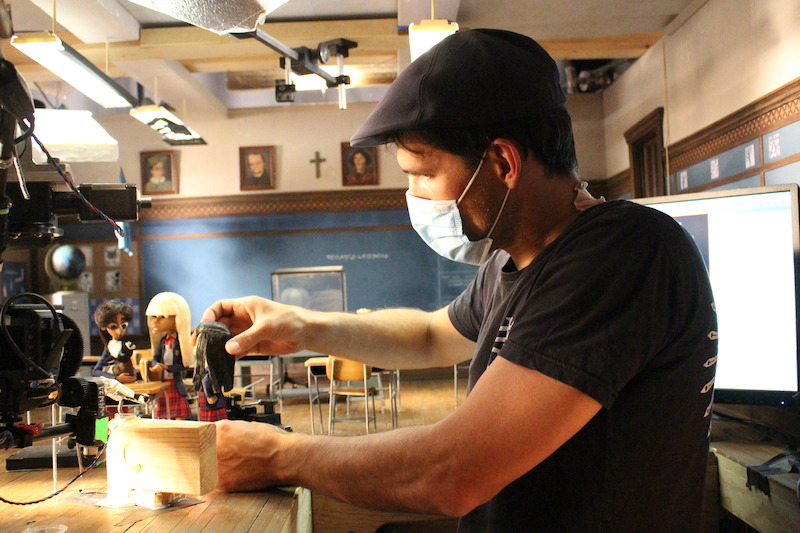 19 Peek behind the scenes at the filming of ‘Wendell & Wild.’