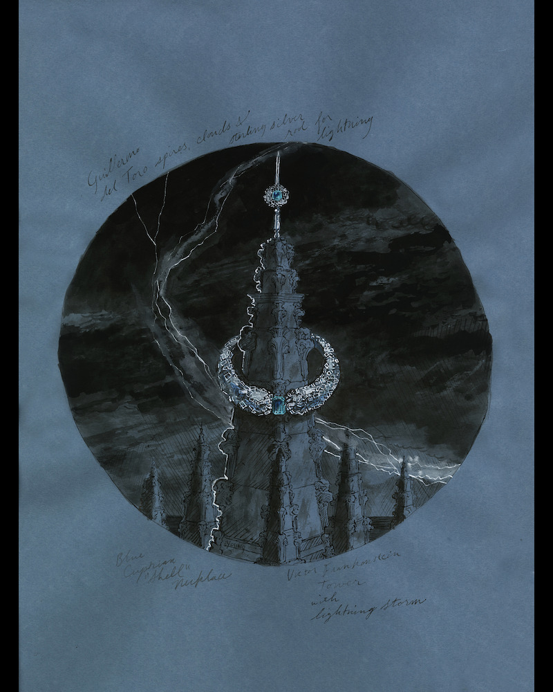 Sketch for the ‘Frankenstein’ Tiffany & Co. window display.