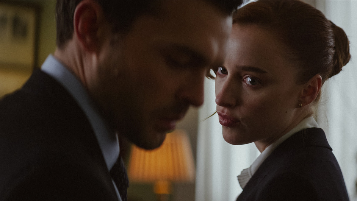 Alden Ehrenreich and Phoebe Dynevor in a still from ‘Fair Play.’