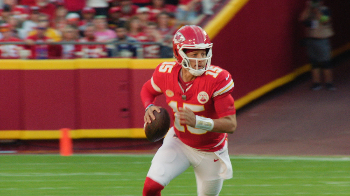 Patrick Mahomes during a game.