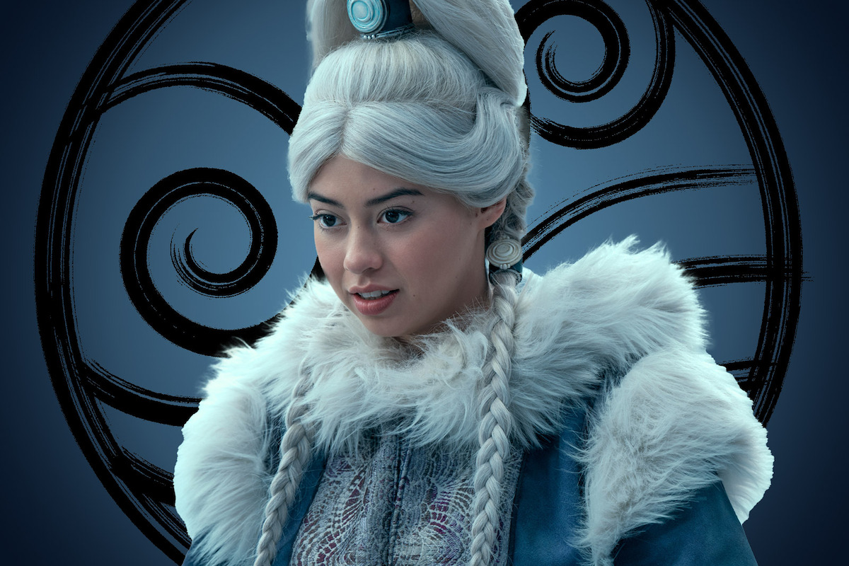 Amber Midthunder as Princess Yue wears blue water tribe robes in Season 1 of ‘Avatar: The Last Airbender’