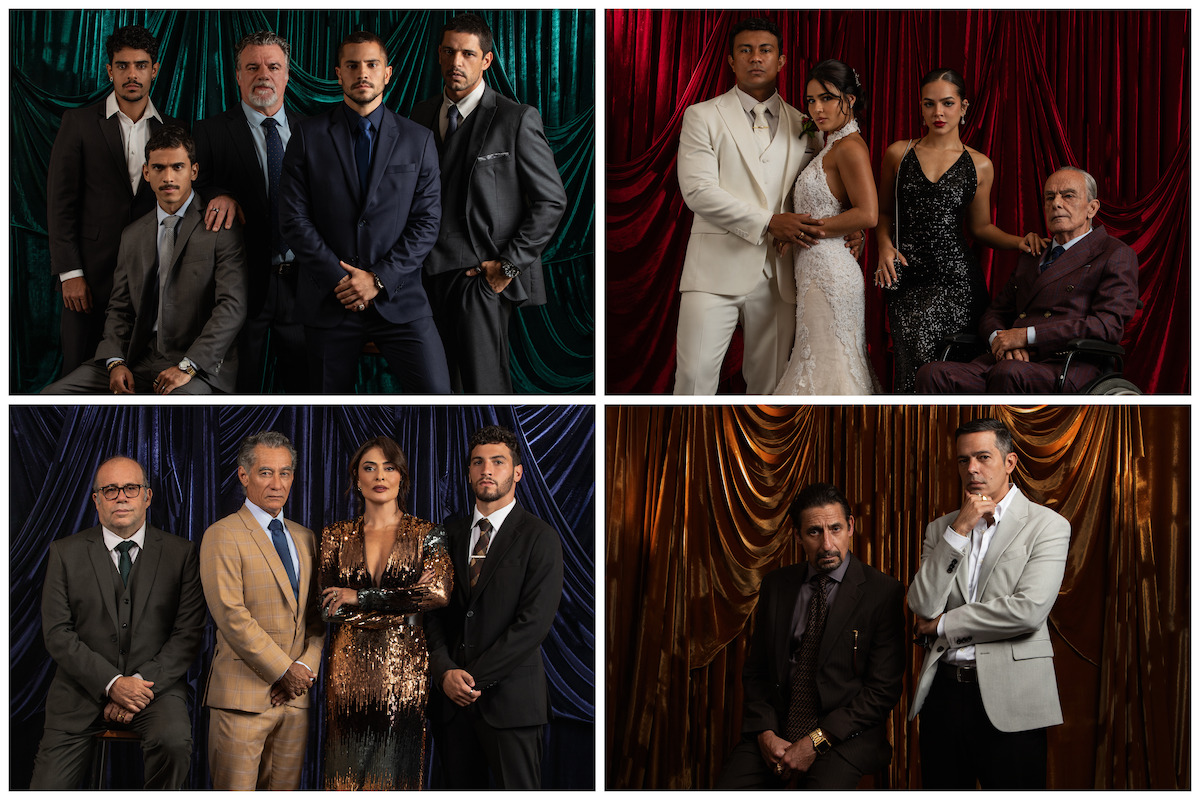 Montagem mostra as quatro principais famílias da série “Os Donos do Jogo”