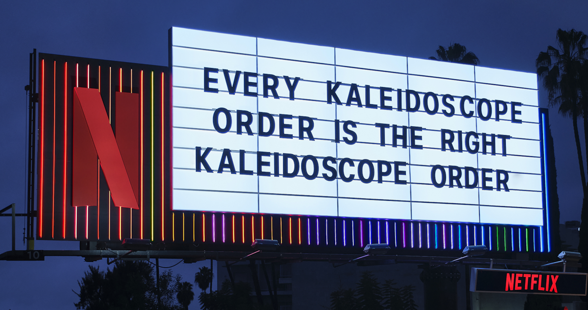 ‘Kaleidoscope’ Sunset marquee