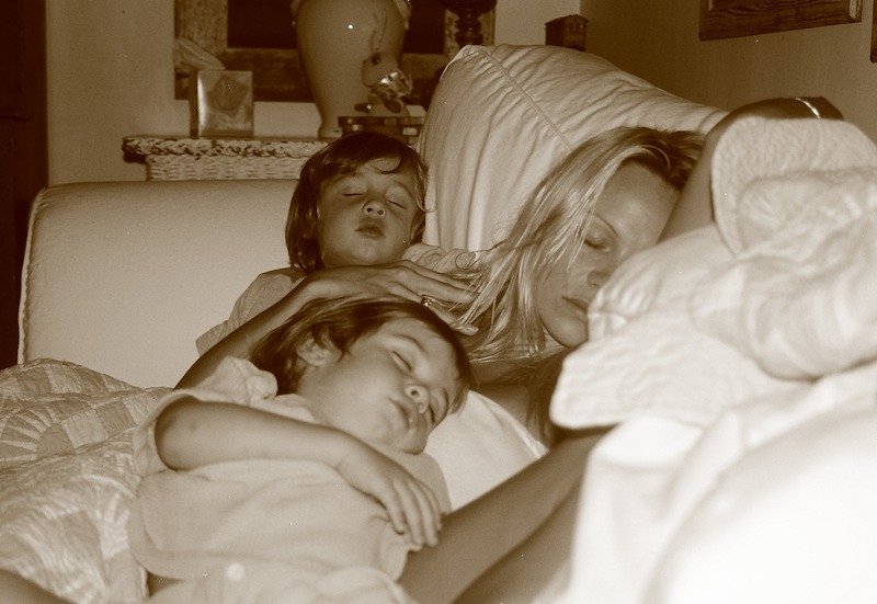 Pamela with her sons.