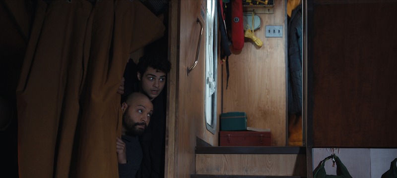 Colton Dunn as Lester Kitchens and Noah Centineo as Owen Hendricks in Season 2 of 'The Recruit'