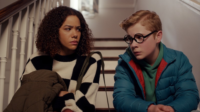 Antonia Gentry as Ginny Miller, Diesel La Torraca as Austin Miller in Season 3 of 'Ginny & Georgia'