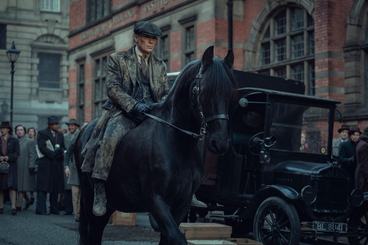 Cillian Murphy as Tommy Shelby on his horse