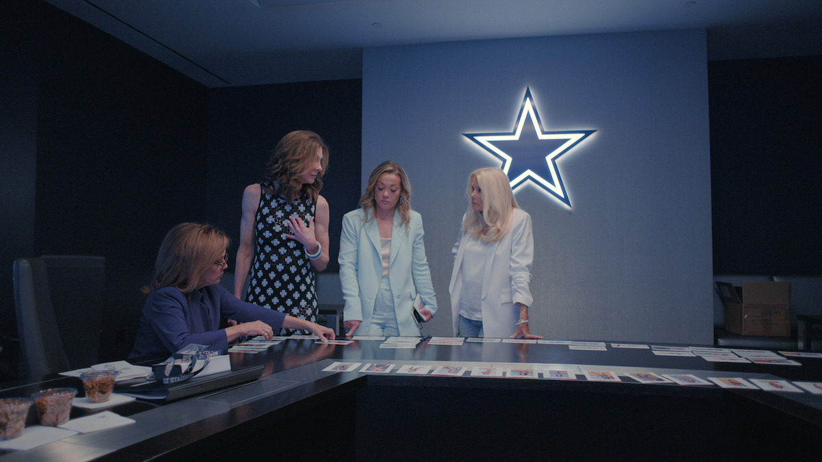 Kelli Finglass, Charlotte Jones, Haley Anderson, and Judy Trammell during a meeting.