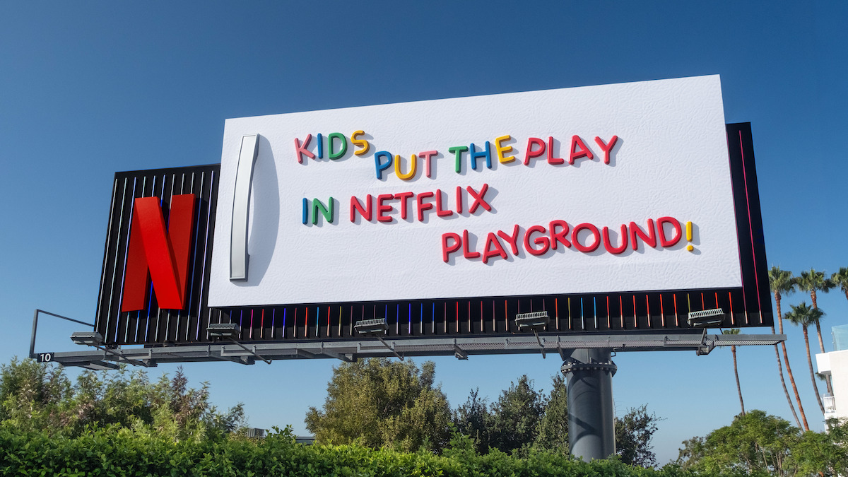 Netflix Playground Sunset Blvd Billboard - ‘Kids put the play in Netflix Playground’