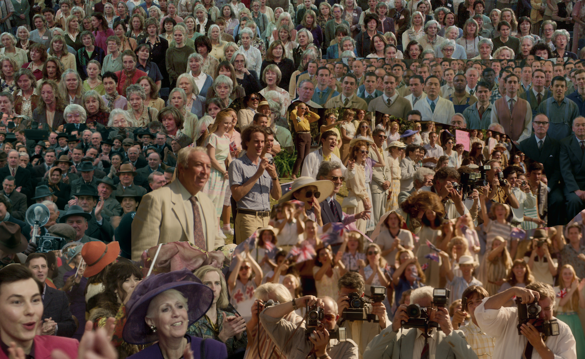 Collage of extras from all six seasons of ‘The Crown’