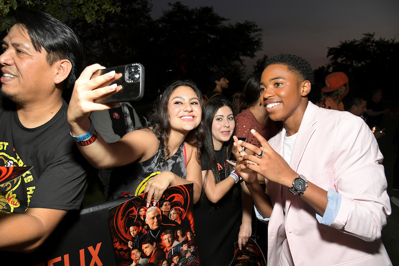 Dallas Dupree Young (Kenny) greets fans at the premiere.