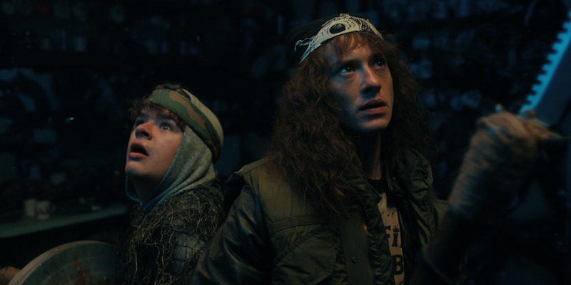 From left: Matarazzo as Dustin and Quinn as Eddie in Stranger Things Season 4, Volume 2. - See Over 100 Photos From ‘Stranger Things’ Season 4 Volume 2