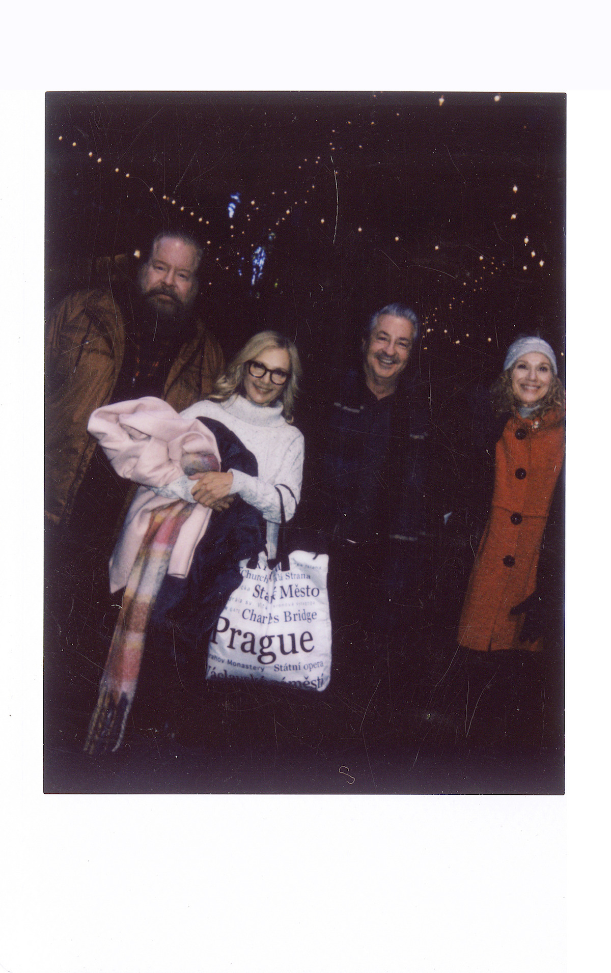 Trevor Lerner as Bert, Teryl Rothery as Muriel, Keith MacKechnie as Nick, and Gwynyth Walsh as Jo Ellen stand together outside in Season 5 of ‘Virgin River.’