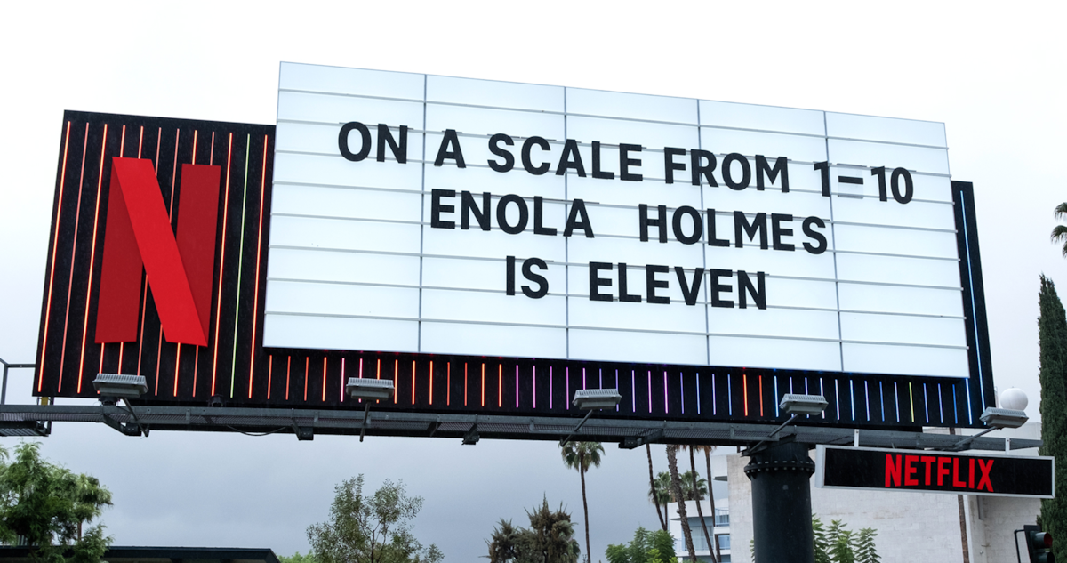 ‘Enola Holmes’ Sunset marquee