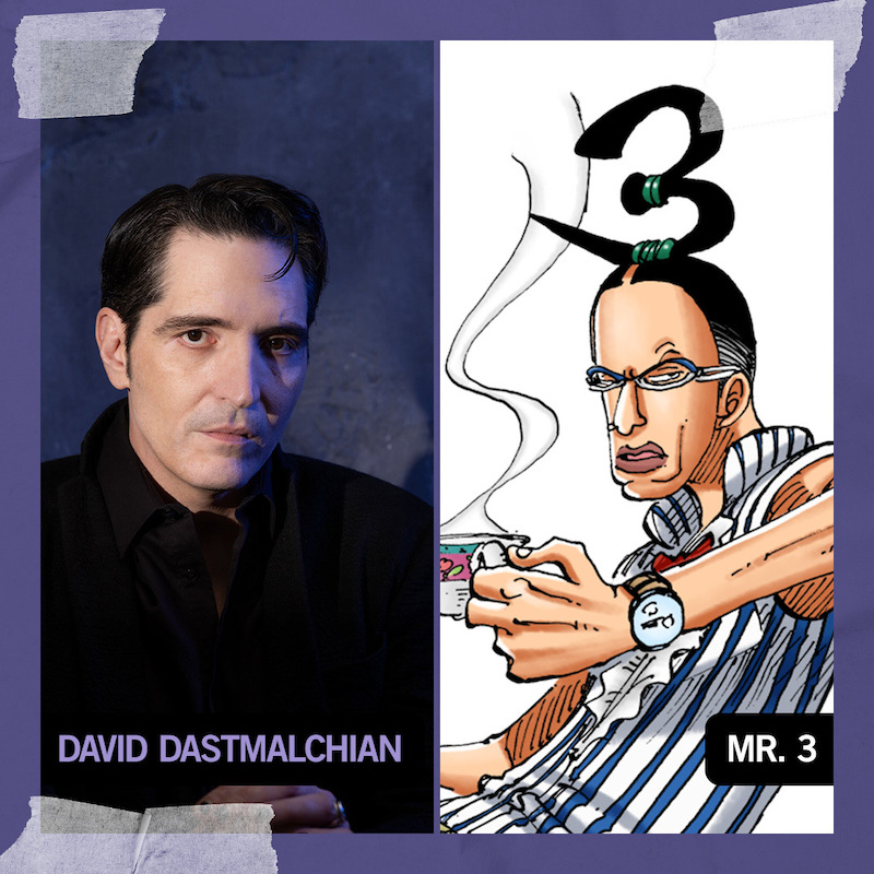 David Dastmalchian (Late Night with the Devil) as Mr. 3 in ‘One Piece’ Season 2.