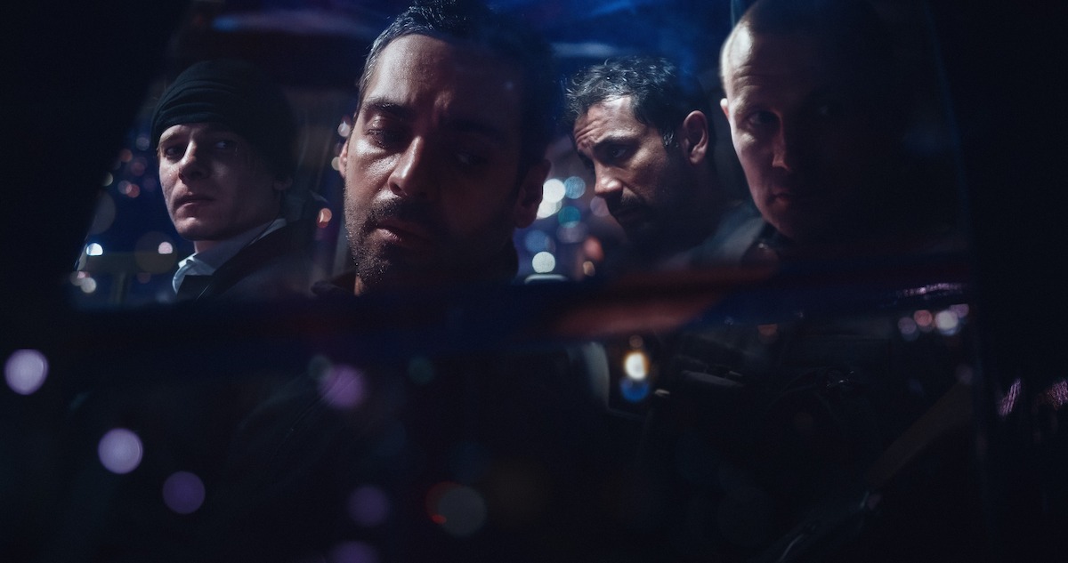 Erik Svedberg-Zelman, Mahmut Suvakci, Ardalan Esmaili, and Wim Elfwencrona in an image from the series 'The Helicopter Heist.'