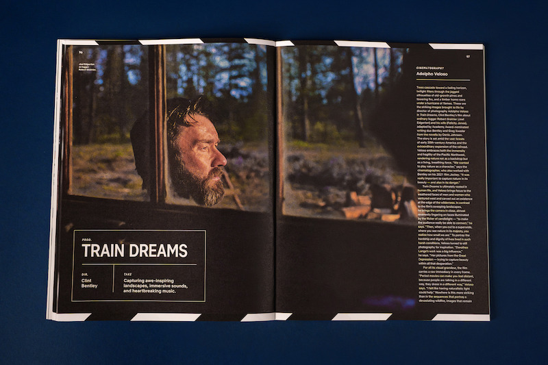 Spread from Tudum Magazine - Train Dreams crafts feature