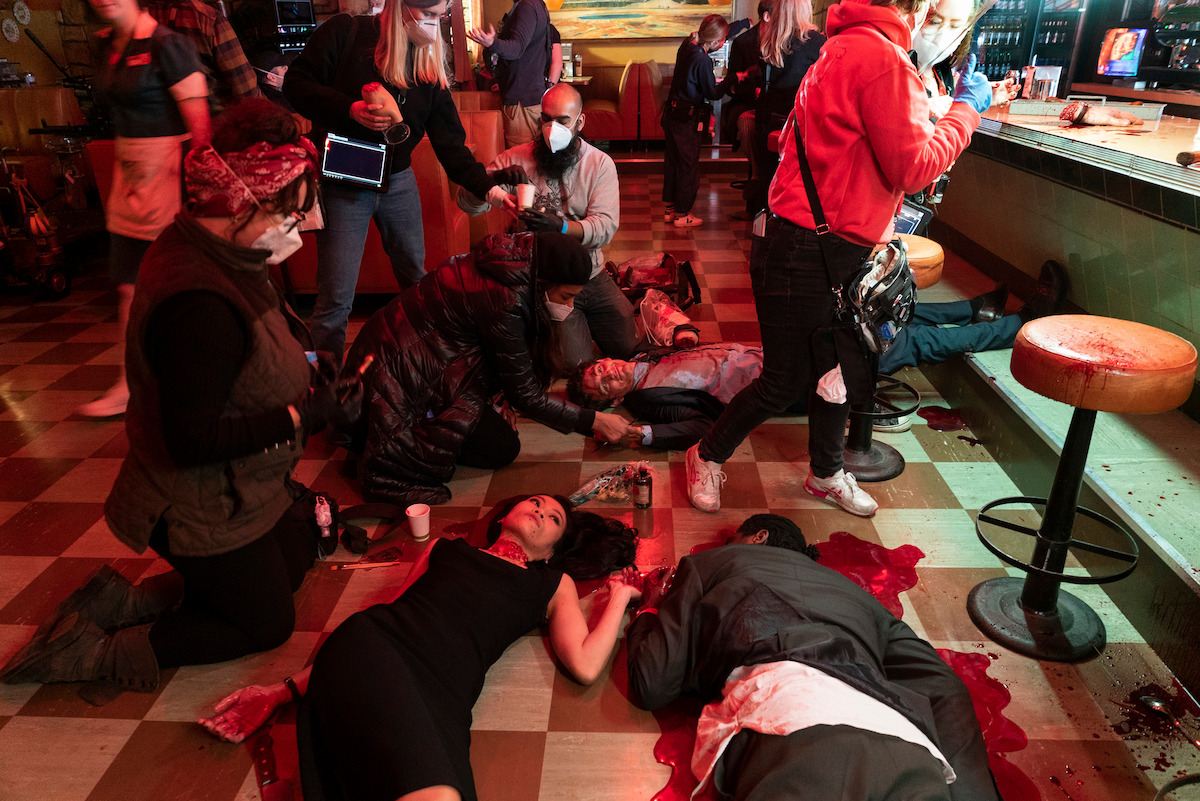 BEHIND THE SCENES PHOTO OF DINER