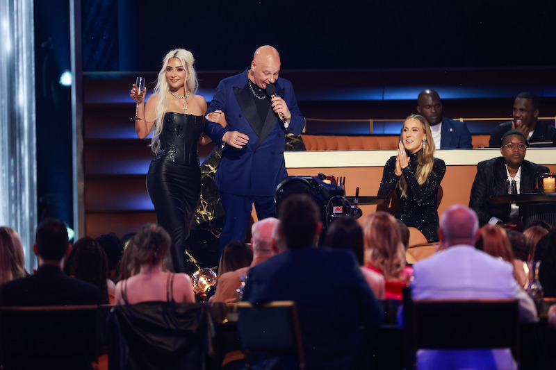 Kim Kardashian and Jeff Ross for the Netflix is a Joke Festival at the Kia Forum on Sunday, May 5, 2024.