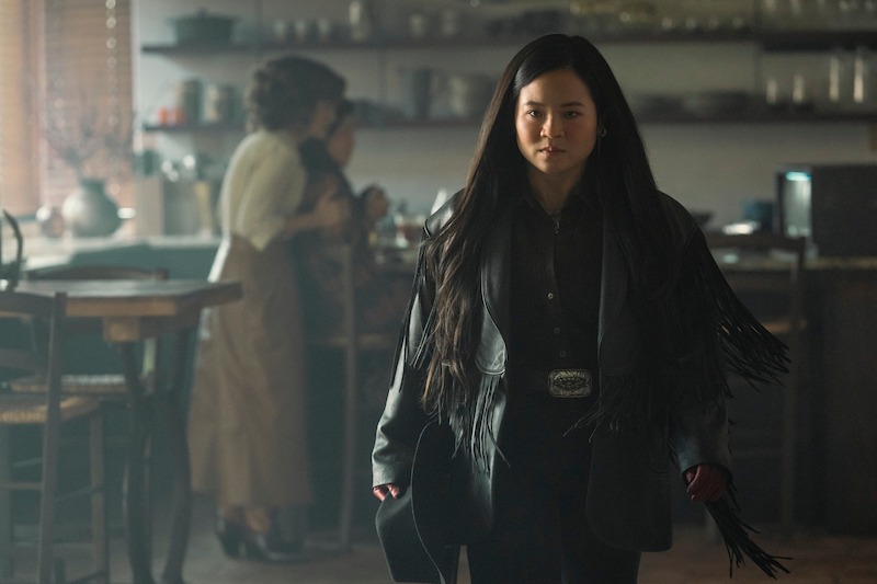 Kelly Marie Tran as Rosie wears all black and shows a stern expression in Season 3 of 'Sweet Tooth'