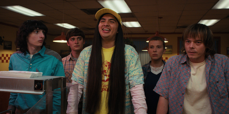 From left: Wolfhard as Mike, Schnapp as Will, Franco as Argyle, Brown as Eleven and Heaton as Jonathan in Stranger Things Season 4, Volume 2. - See Over 100 Photos From ‘Stranger Things’ Season 4 Volume 2