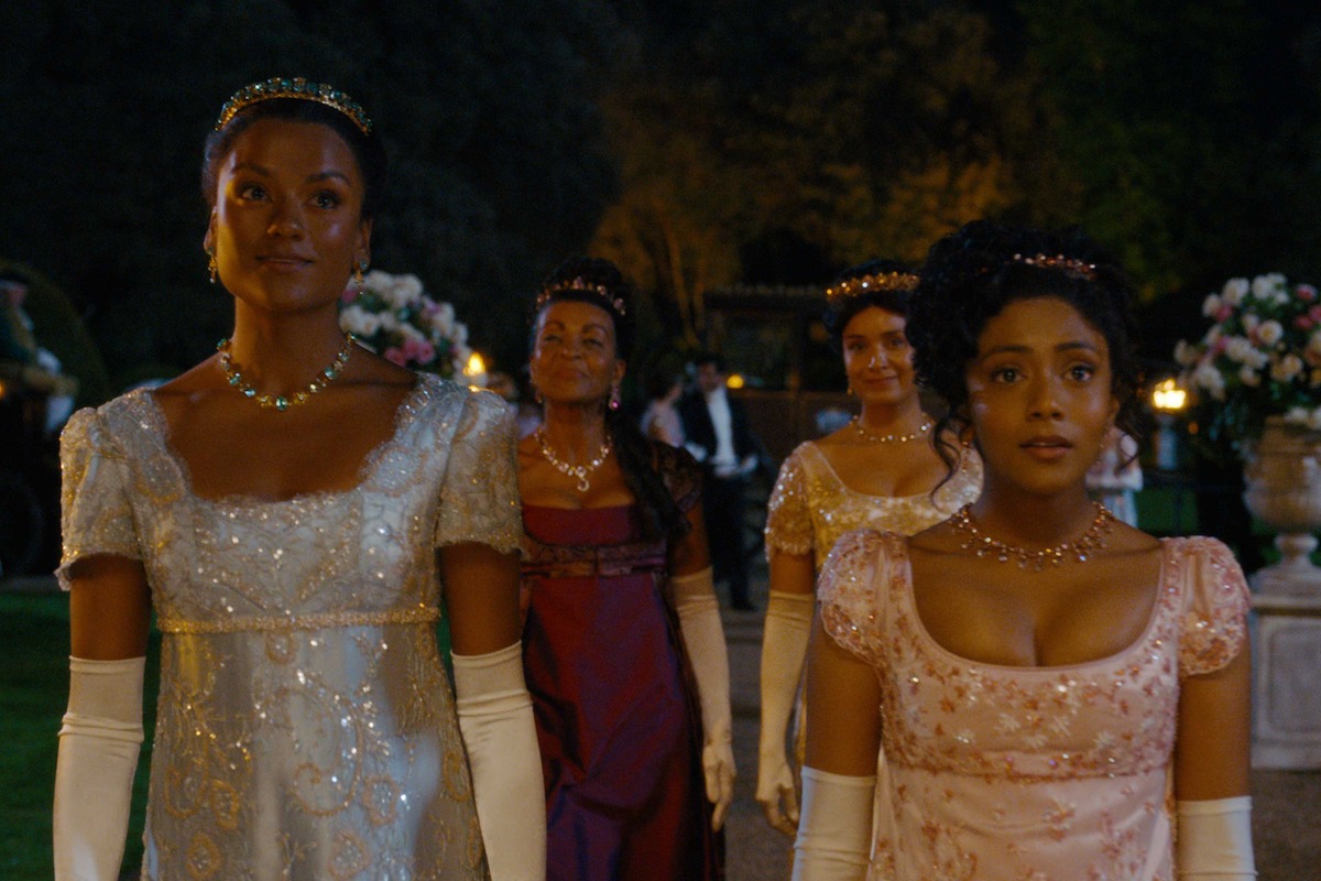 The Sharma family makes an entrance in ‘Bridgerton.’