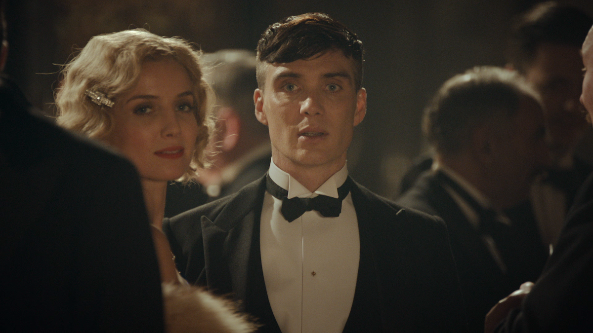 Annabelle Wallis as Grace Burgess and Cillian Murphy as Tommy Shelby in 'Peaky Blinders'.