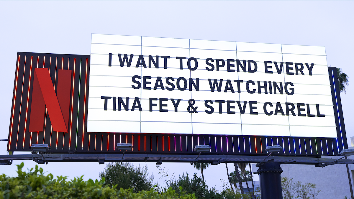 ‘The Four Seasons’ Sunset Boulevard Billboard - “I want to spend every season watching Tina Fey and Steve Carell”
