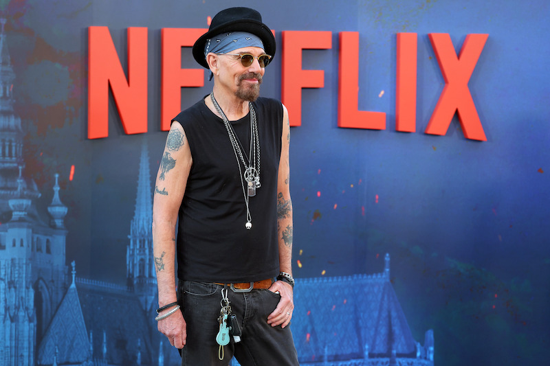 Billy Bob Thornton went for California chic when he picked out his red carpet apparel. - The Gray Man Premiere