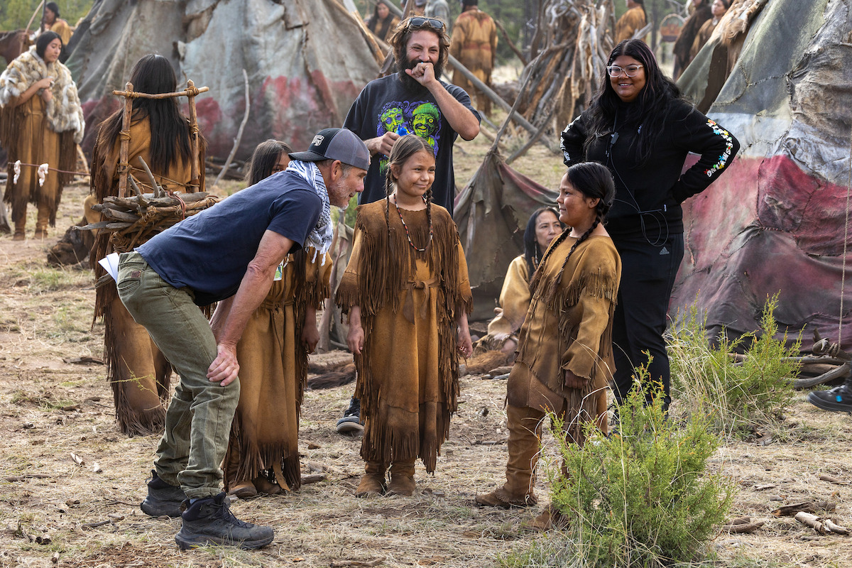 Director/executive producer Peter Berg behind the scenes of ‘American Primeval’