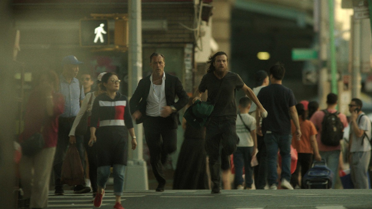 Jude Law and Jason Bateman in a scene from Black Rabbit.
