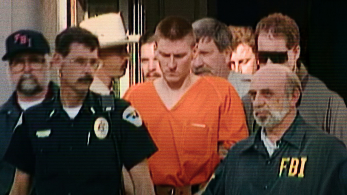 McVeigh being moved by FBI agents